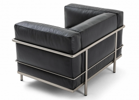 Le Corbusier LC3 Sessel gestell verchromt, Bezug in Leder X